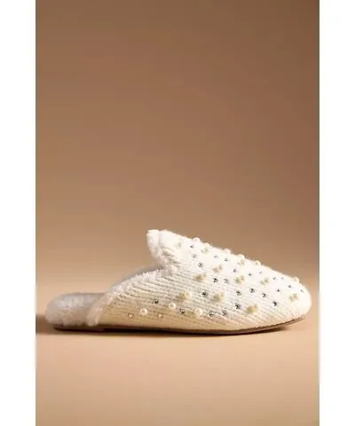 Maeve Embellished Knit Slippers