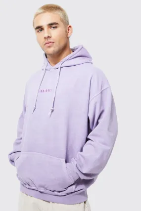 Man Oversized Washed Hoodie | boohooMAN UK