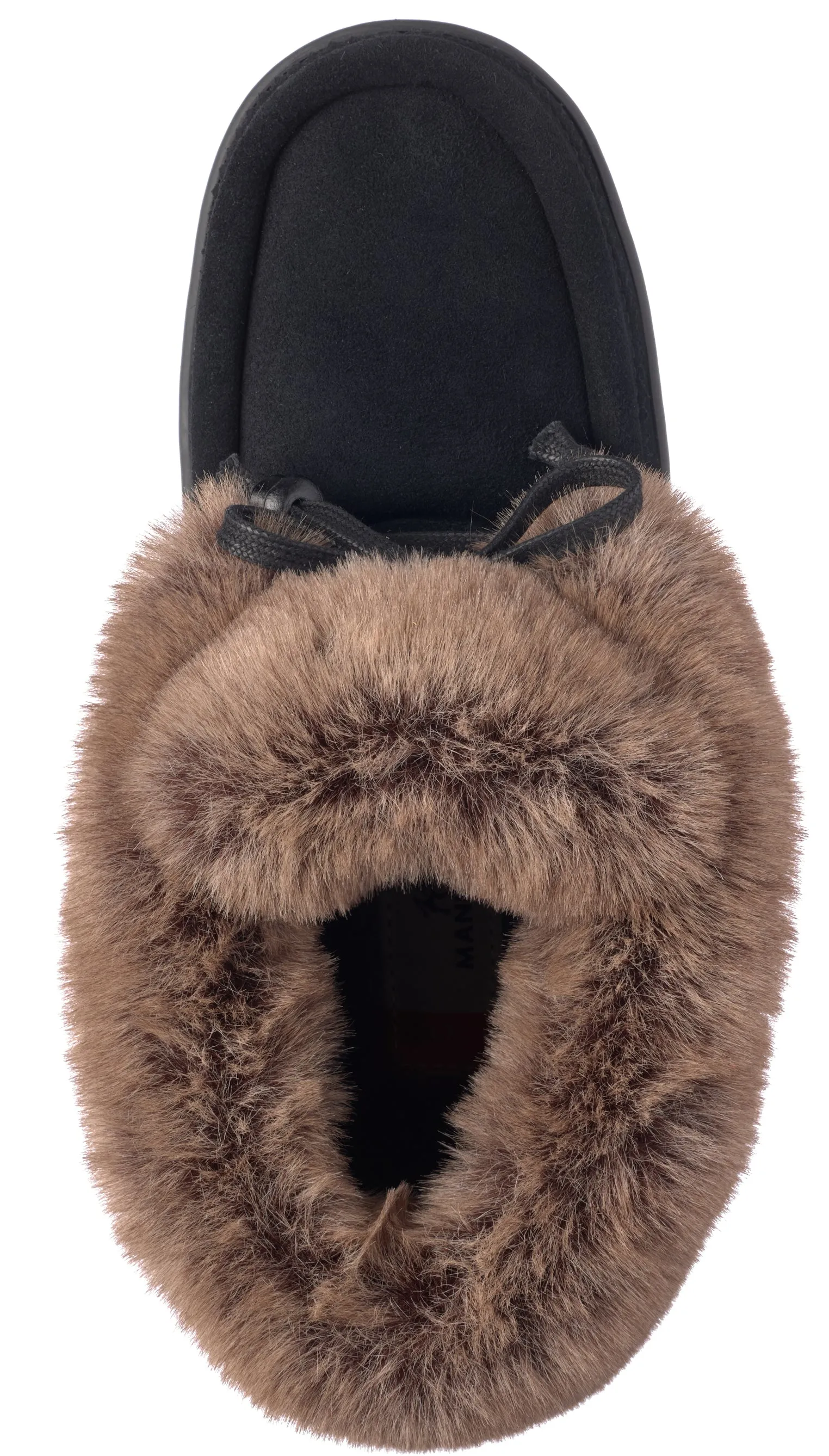 Manitobah Mukluks Short Fur Cuff Black