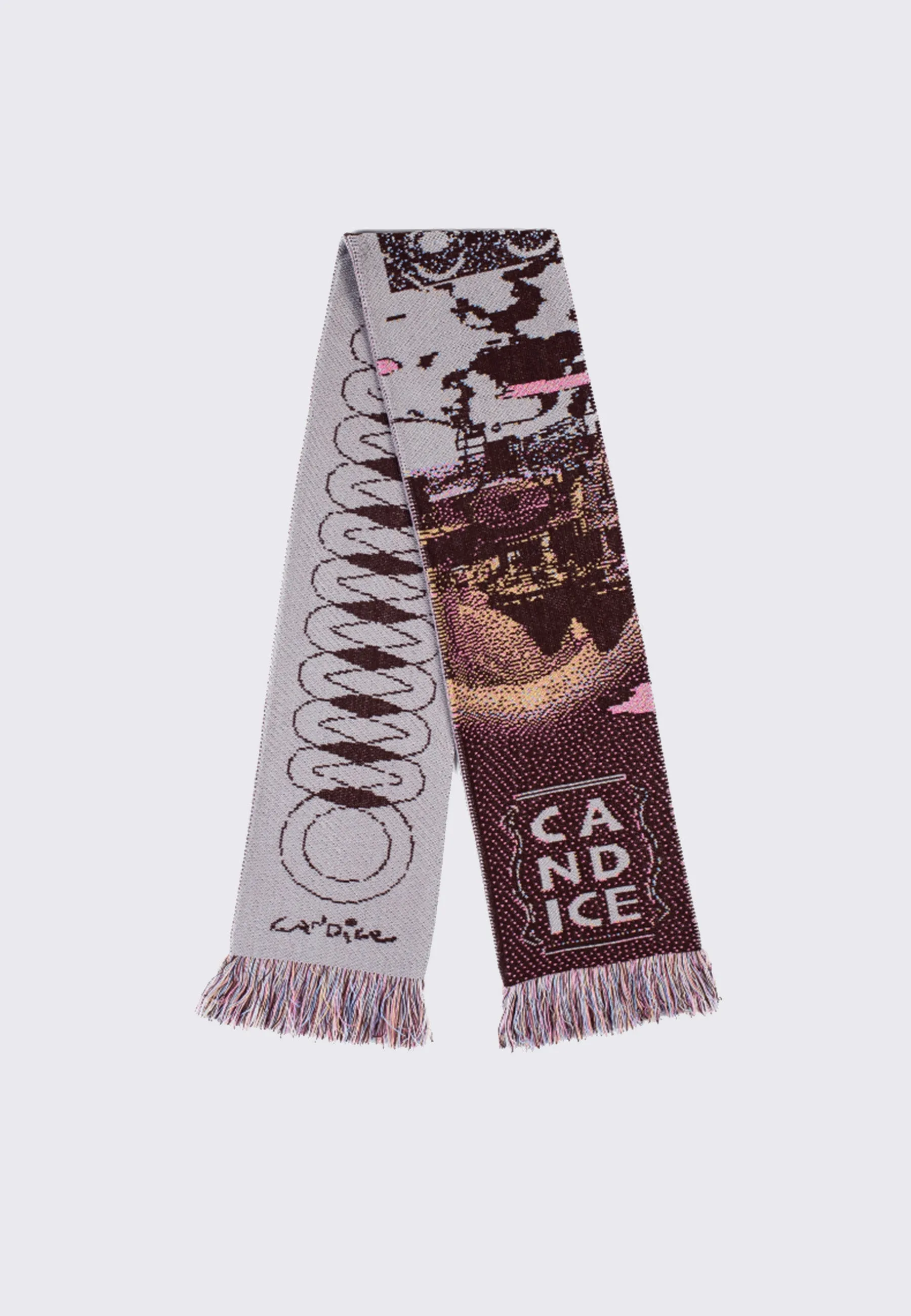 Memories Knitted Scarf - Brown/Grey