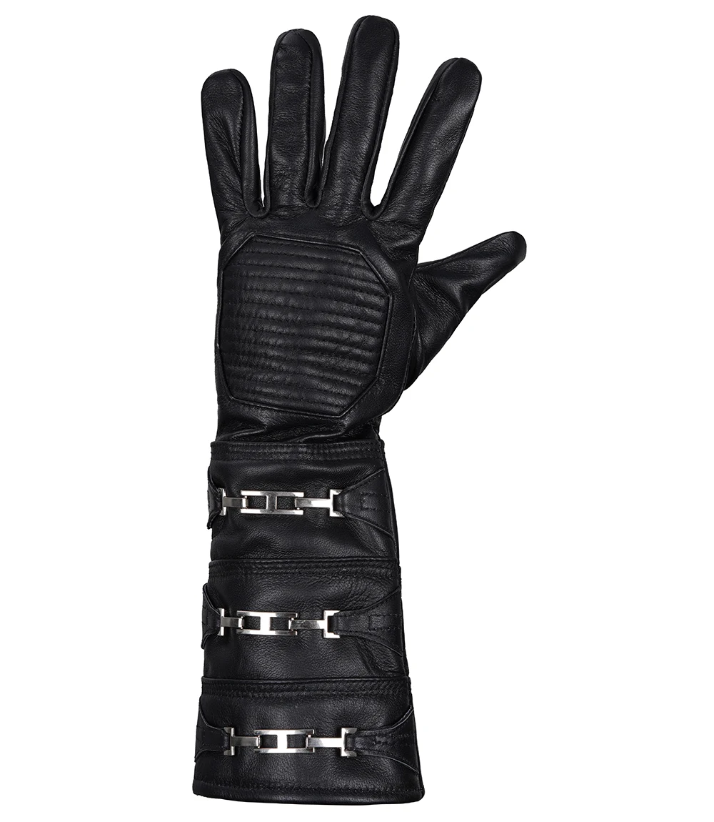 Men's Black Real Leather Gloves