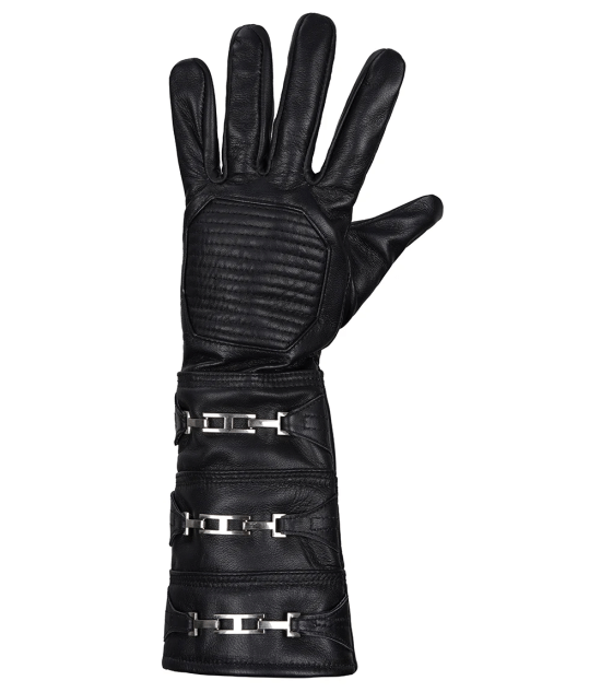 Men's Black Real Leather Gloves