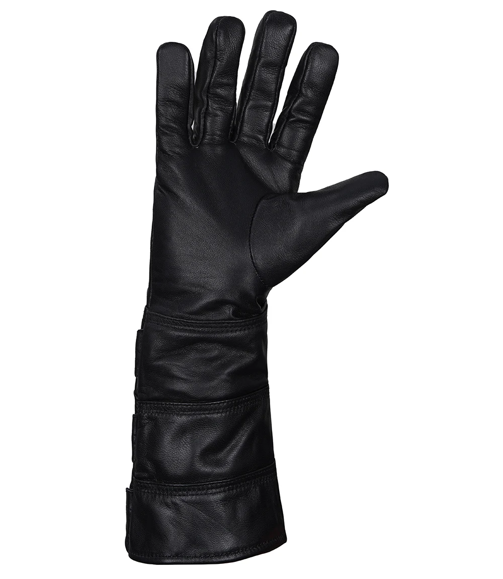 Men's Black Real Leather Gloves