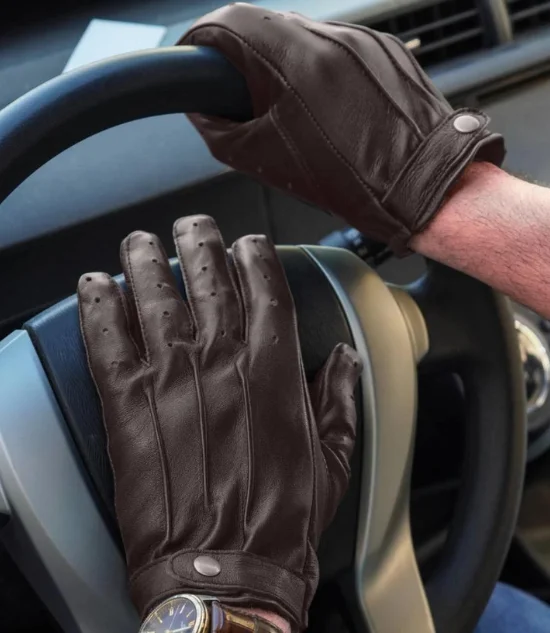 Men's Leather Driving Gloves