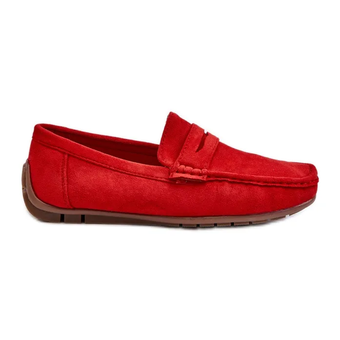 Men's Red Wesley Suede Moccasins