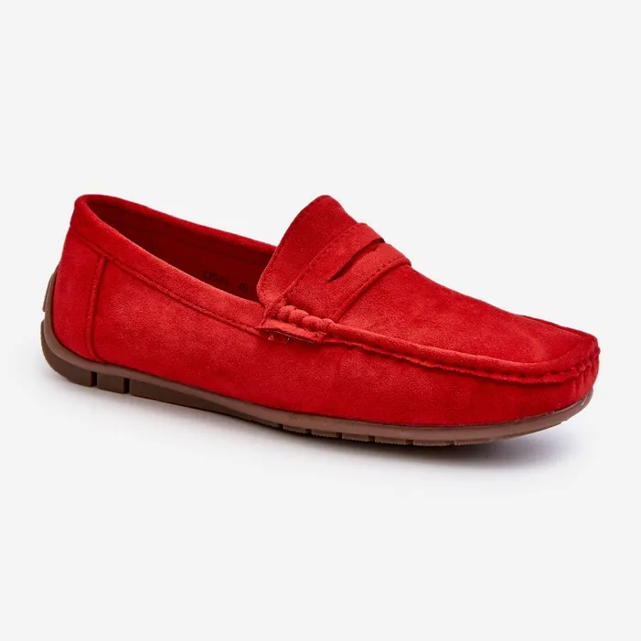 Men's Red Wesley Suede Moccasins