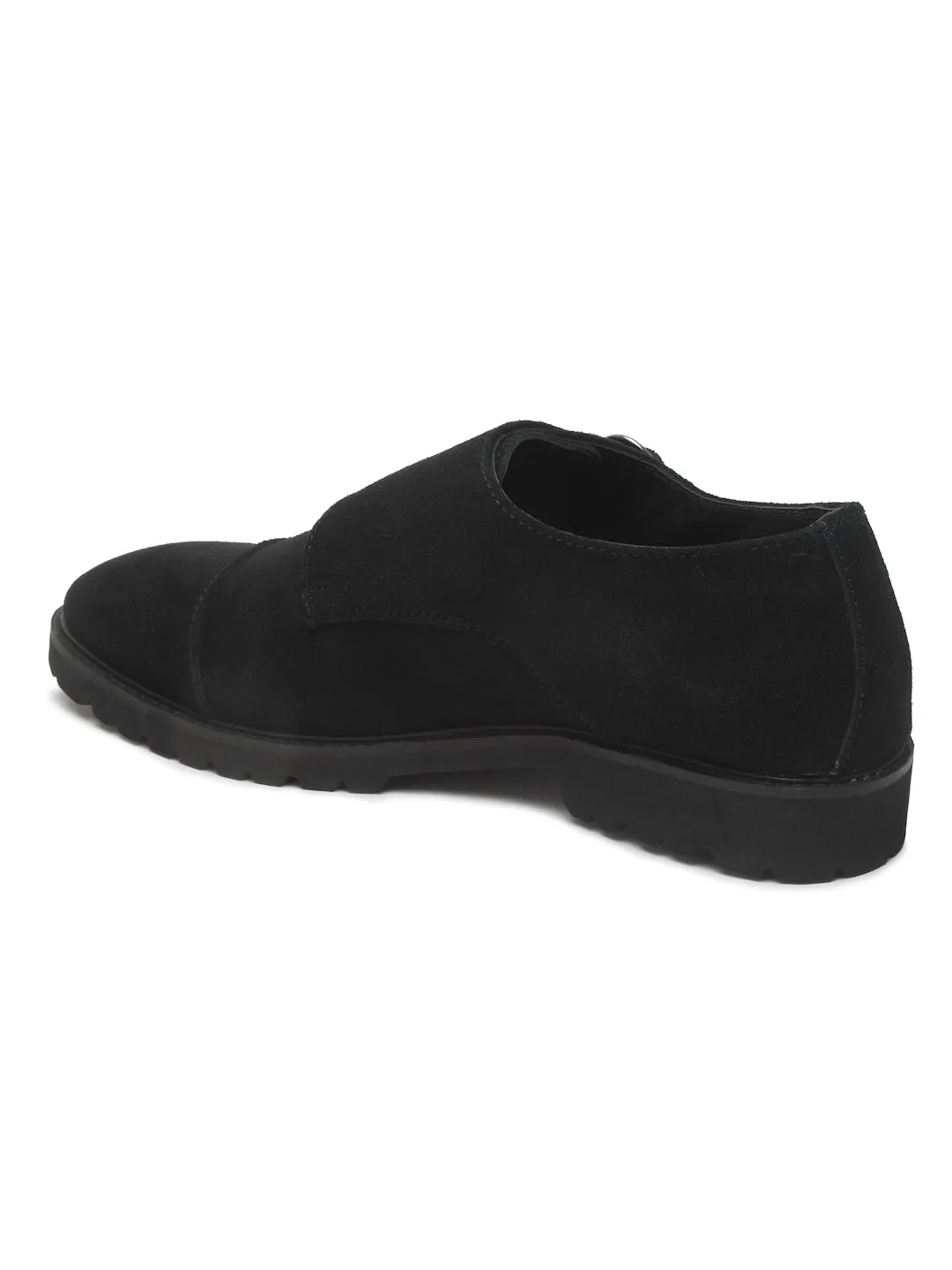 Men's Black suede Leather Moccasins shoes