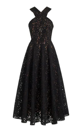 Michael Kors Collection Flared Lace Midi Dress