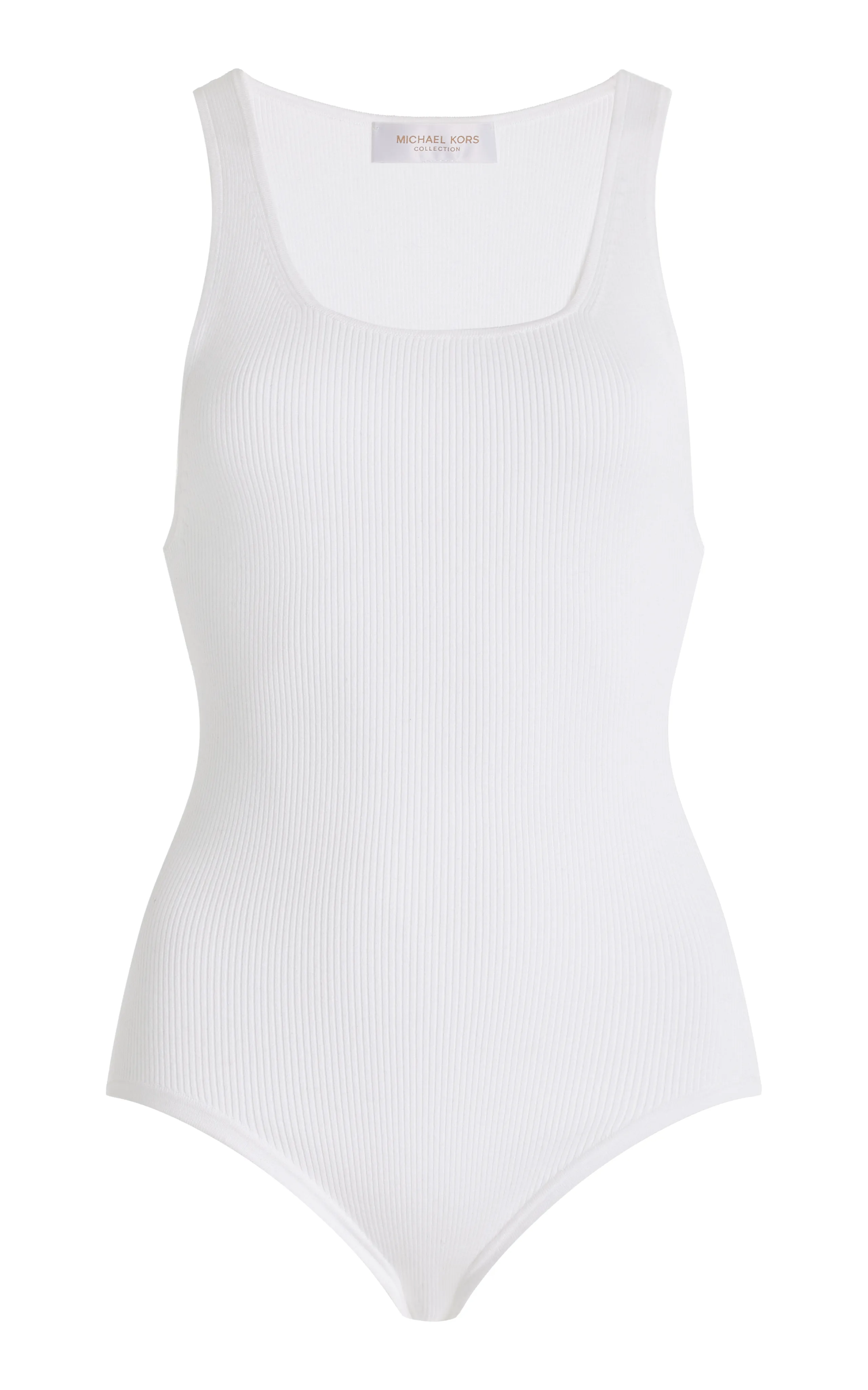 Michael Kors Collection Ribbed Jersey Tank Bodysuit