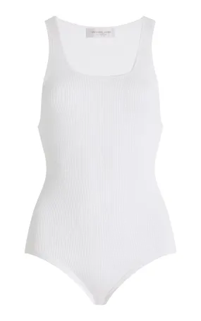 Michael Kors Collection Ribbed Jersey Tank Bodysuit