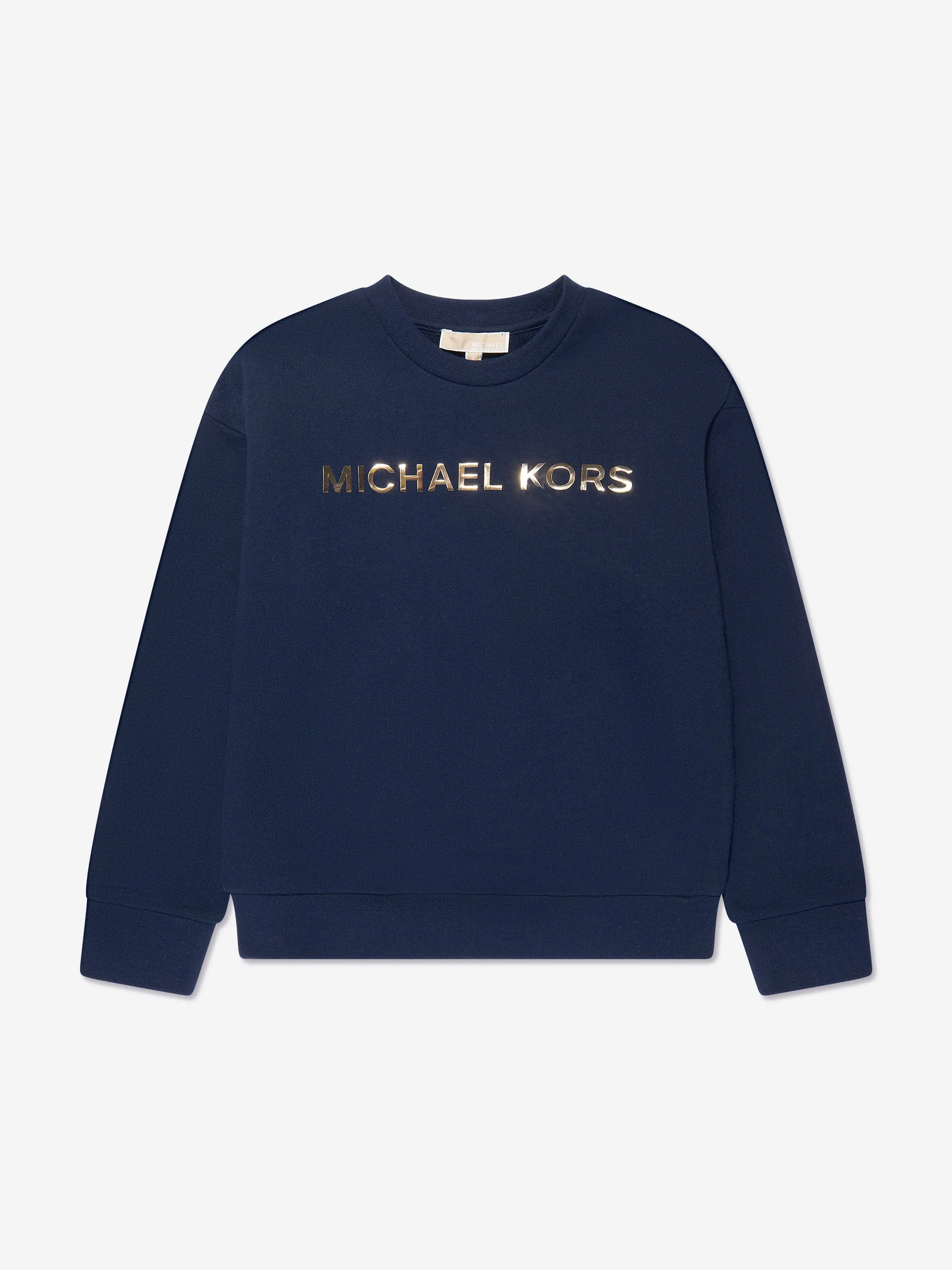 Michael Kors Girls Logo Print Sweatshirt in Navy