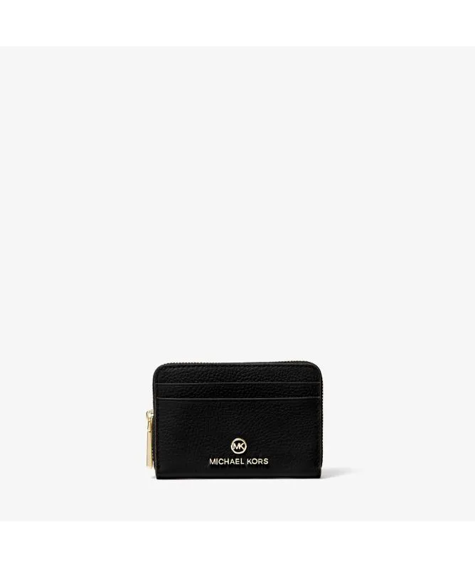 Michael Kors Jet Set Small Pebbled Leather Wallet | Black