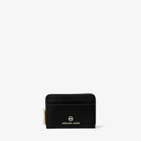 Michael Kors Jet Set Small Pebbled Leather Wallet | Black