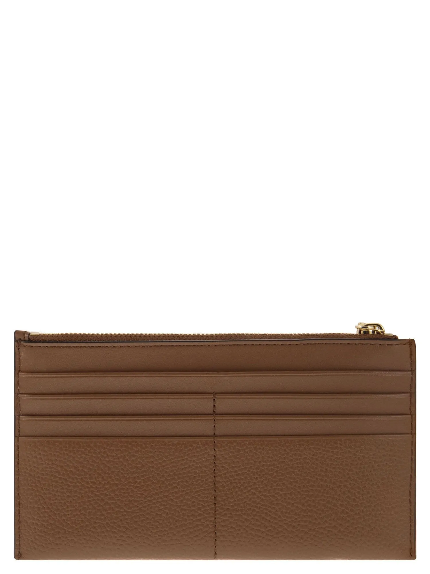 Michael Kors    Michael Kors Large Credit Card Holder In Grained Leather