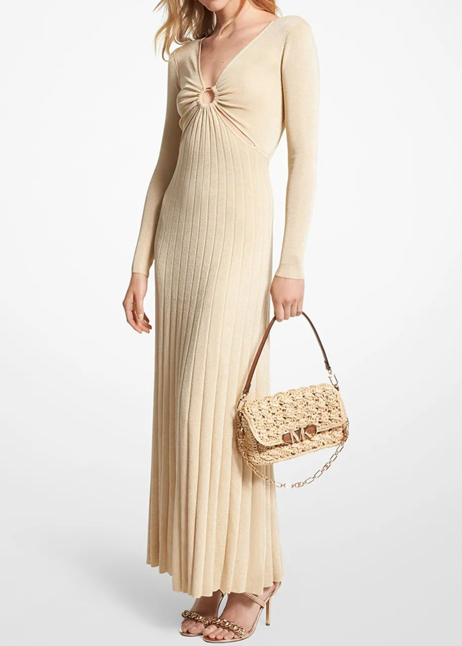 MICHAEL MICHAEL KORS Metallic stretch knit ring maxi dress -                         -                     -                