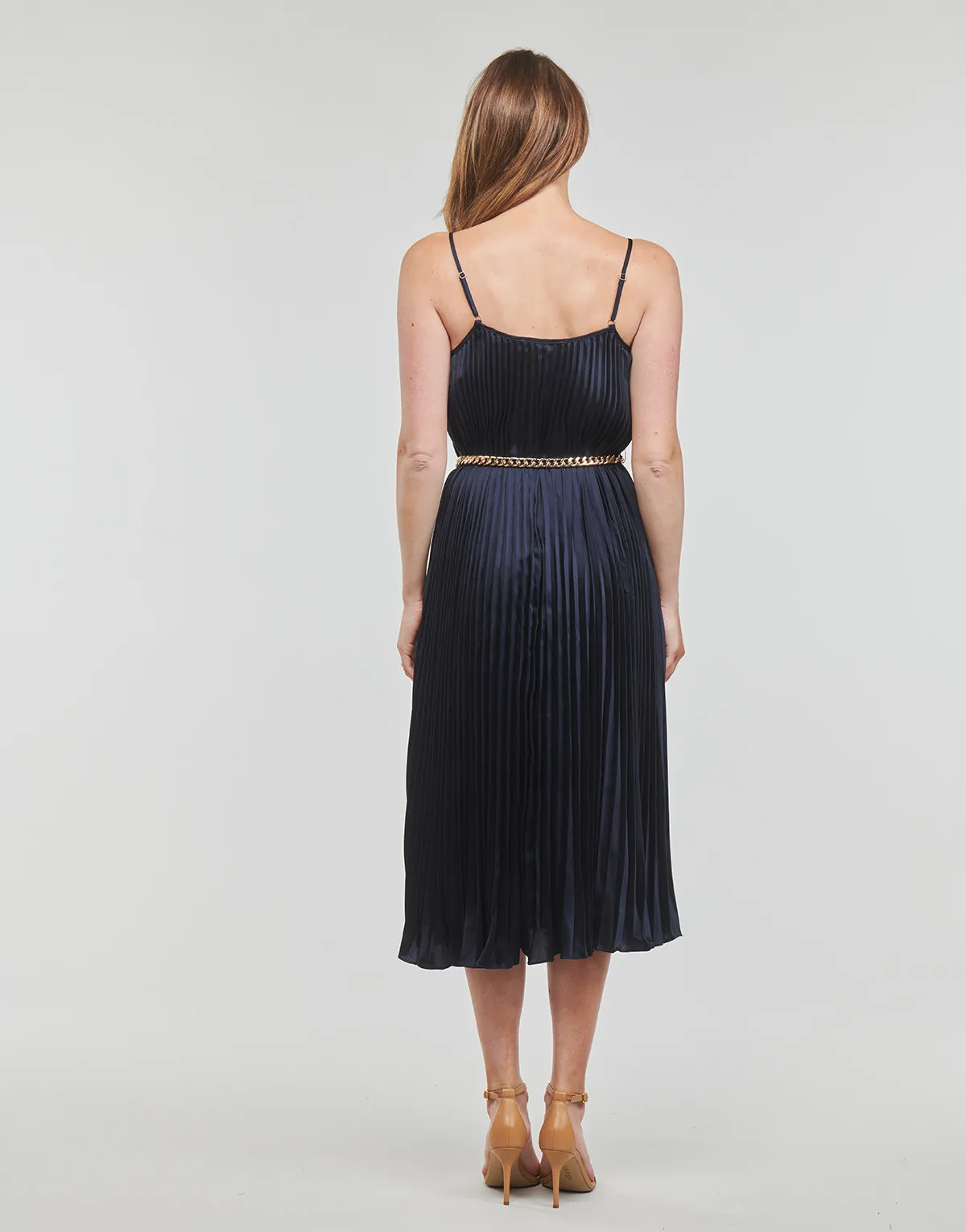 MICHAEL Michael Kors PLEATED SLIP MIDI DRESS