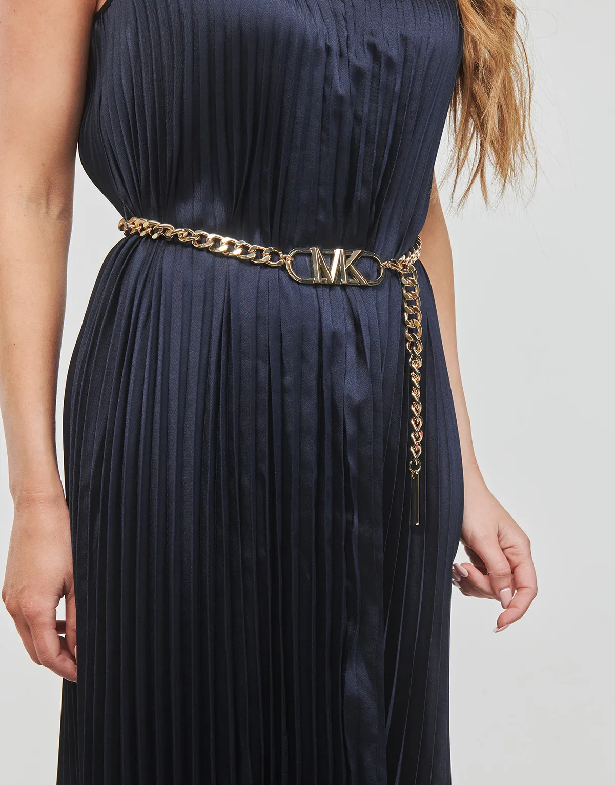 MICHAEL Michael Kors PLEATED SLIP MIDI DRESS