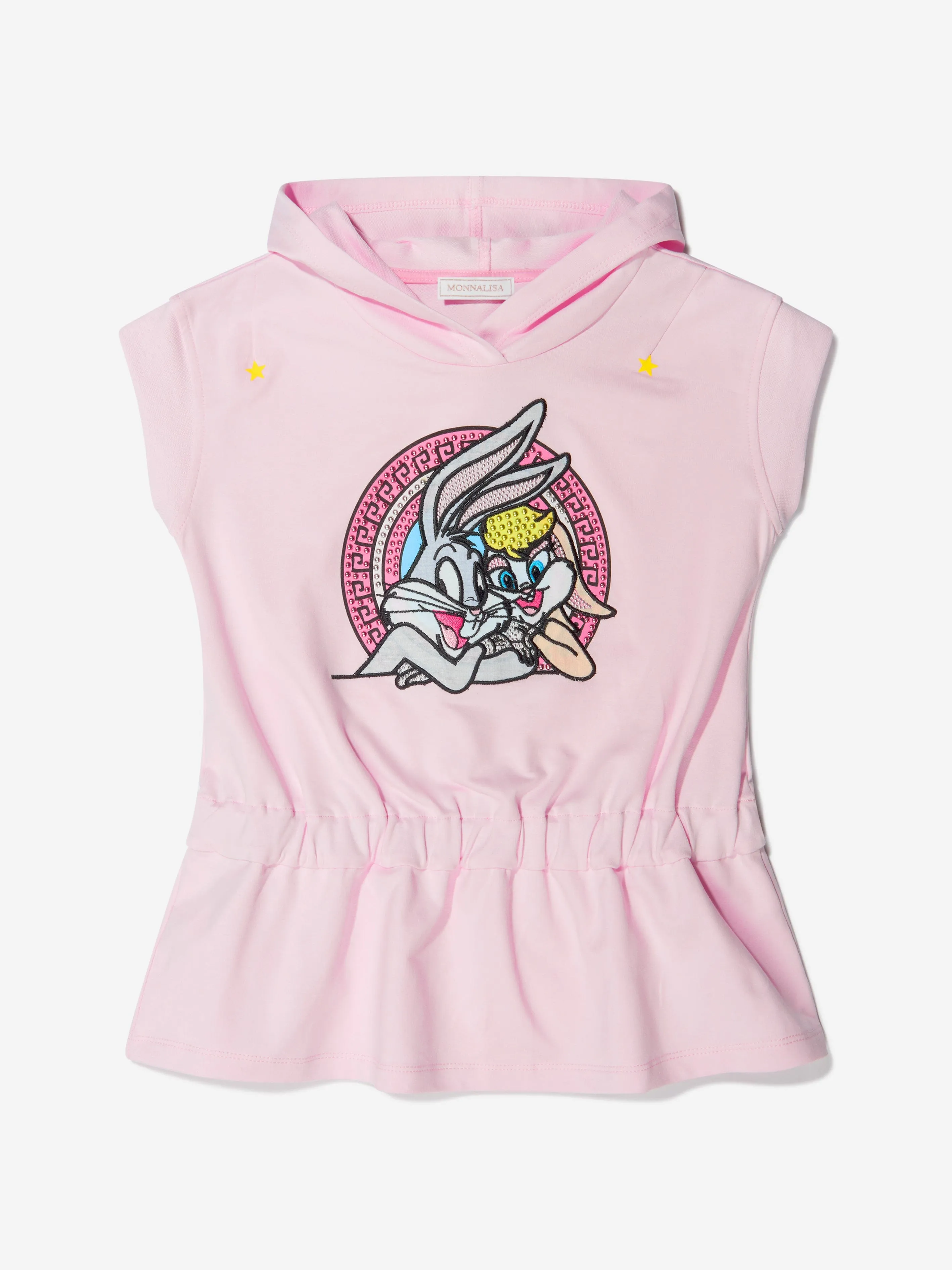 Monnalisa Girls Cotton Lola Bunny Sleeveless Hoodie