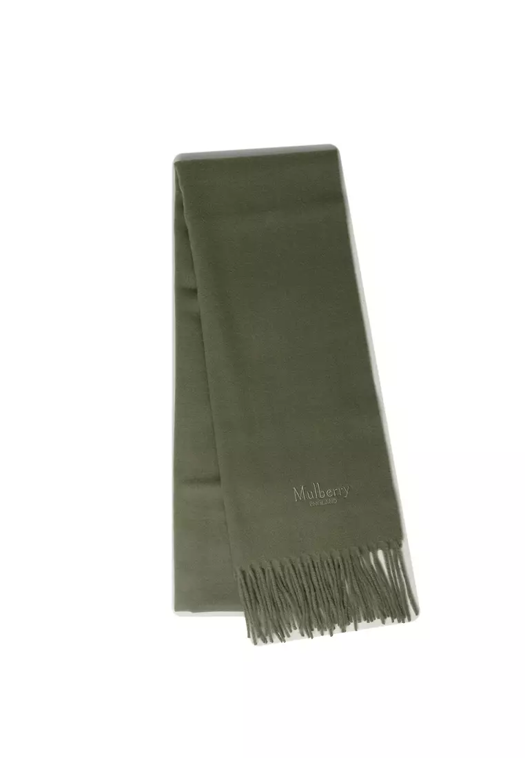 Mulberry Small Solid Merino Wool Scarf Scarf