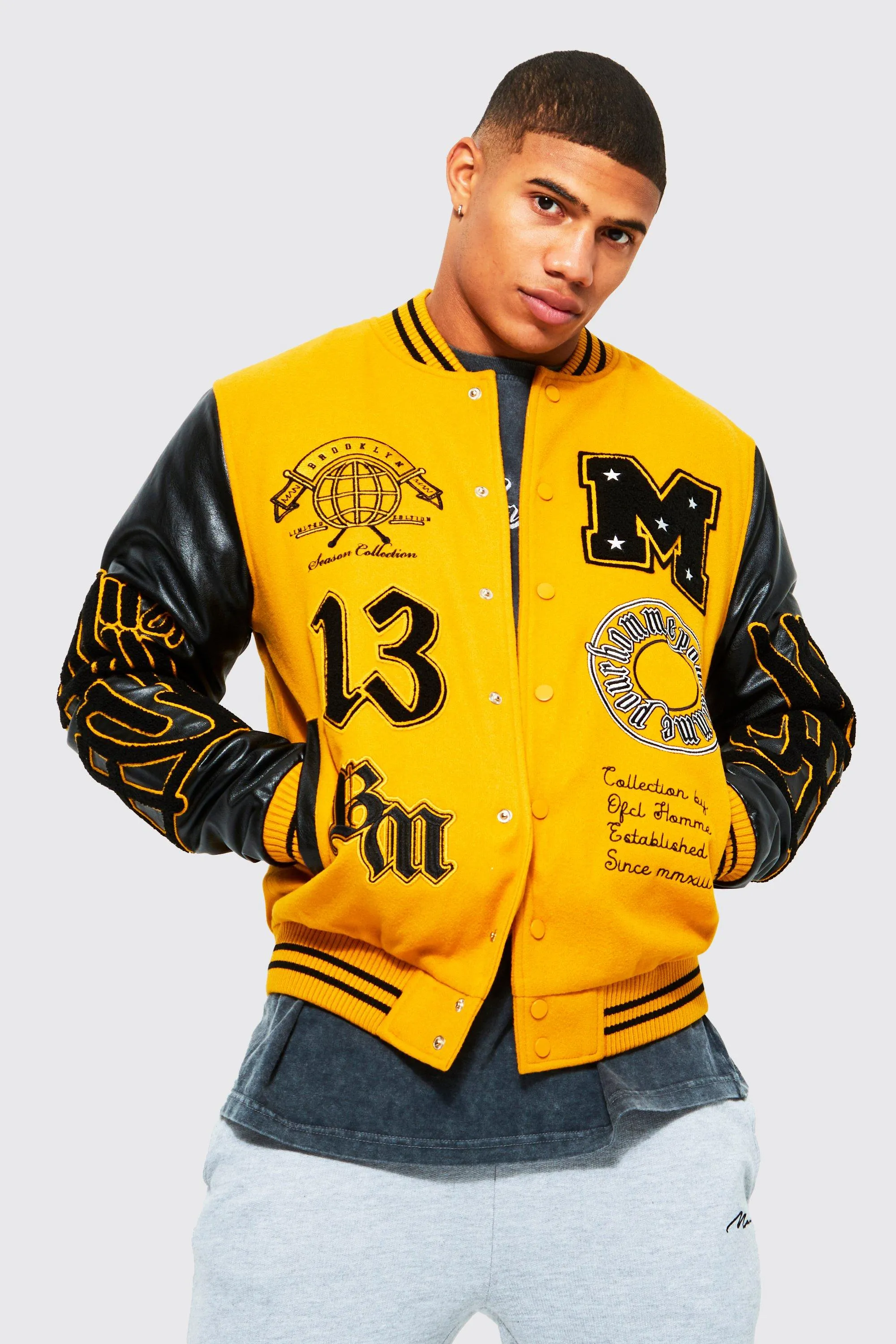 Multi Badge Varsity Jacket