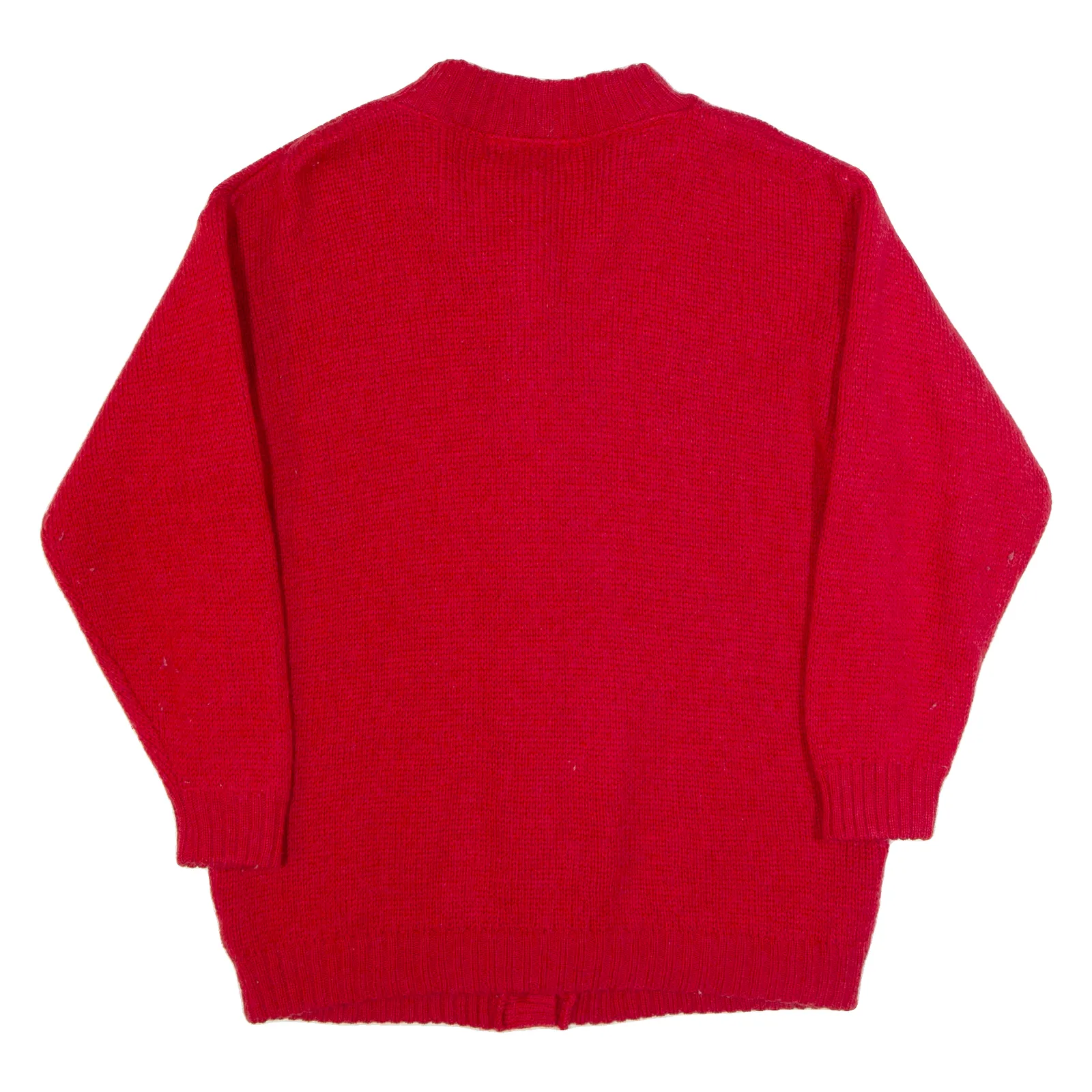 MURRAY BROTHERS Womens Cardigan Red Tight Knit Wool M