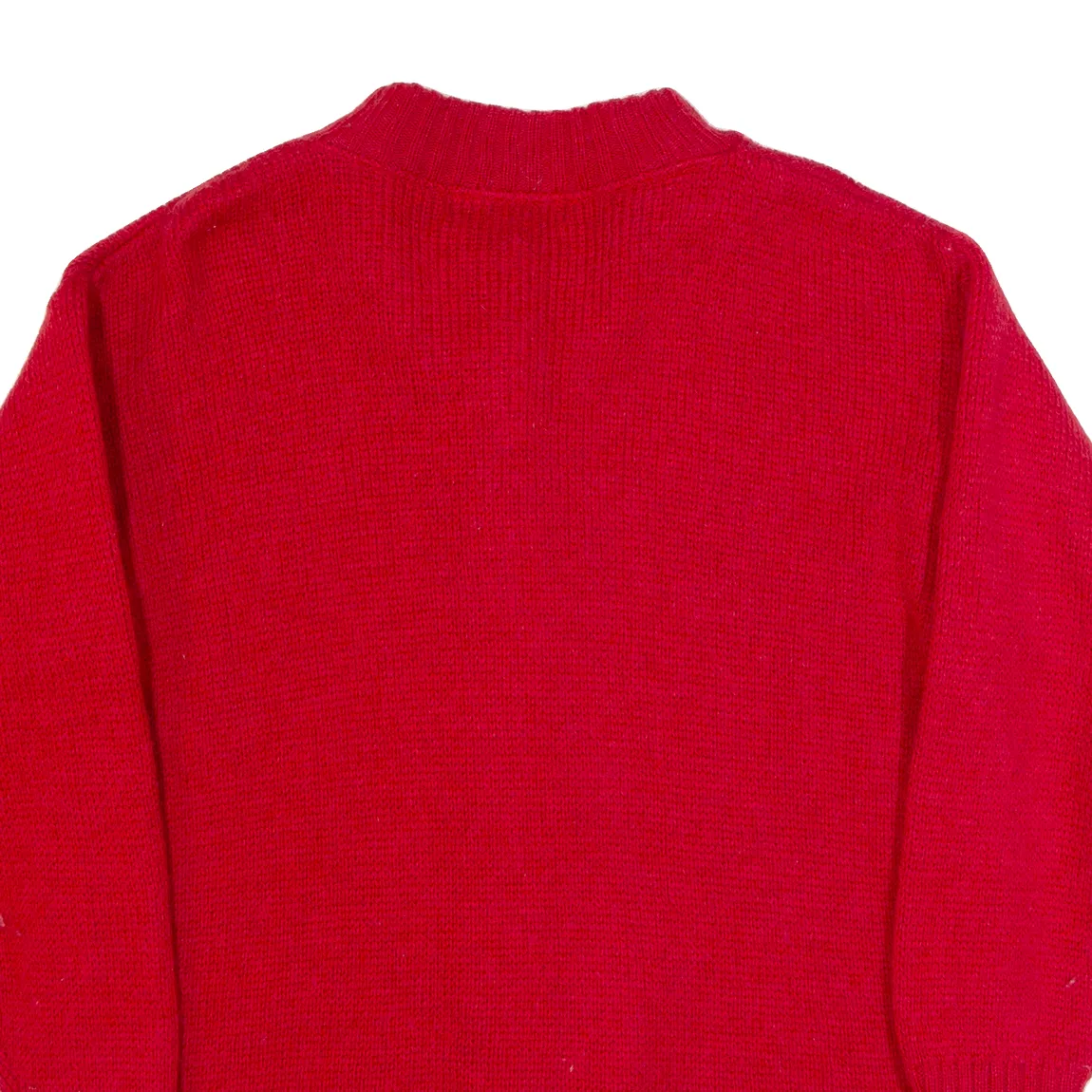 MURRAY BROTHERS Womens Cardigan Red Tight Knit Wool M