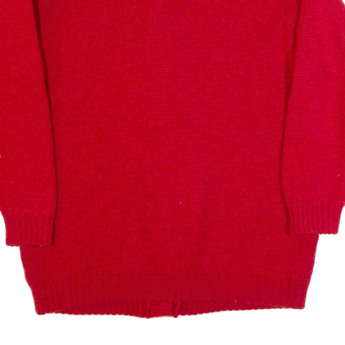 MURRAY BROTHERS Womens Cardigan Red Tight Knit Wool M