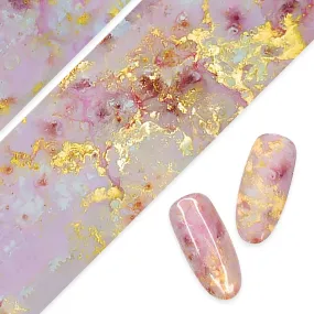 Nail Art Foil Paper / Dreamy Pink Marble