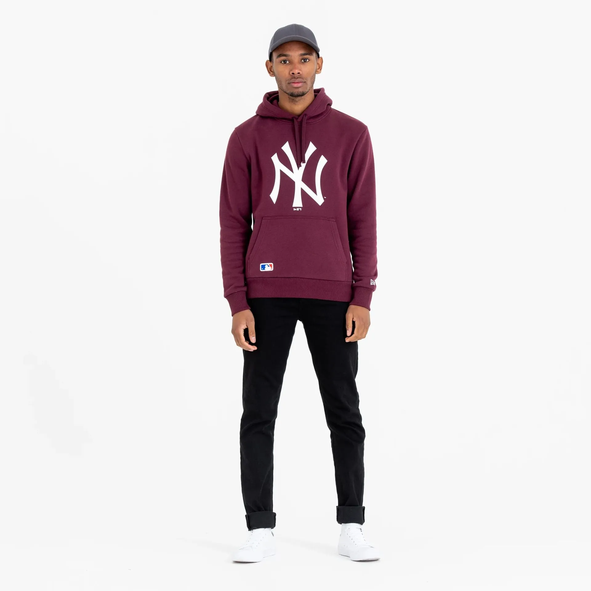 New York Yankees MLB Regular Dark Purple Pullover Hoodie