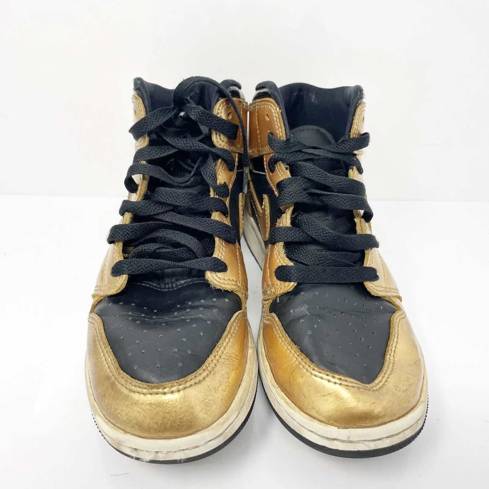 Nike Boys Air Jordan 1 Mid SE DR6967-071 Gold Basketball Shoes Sneakers Size 4Y