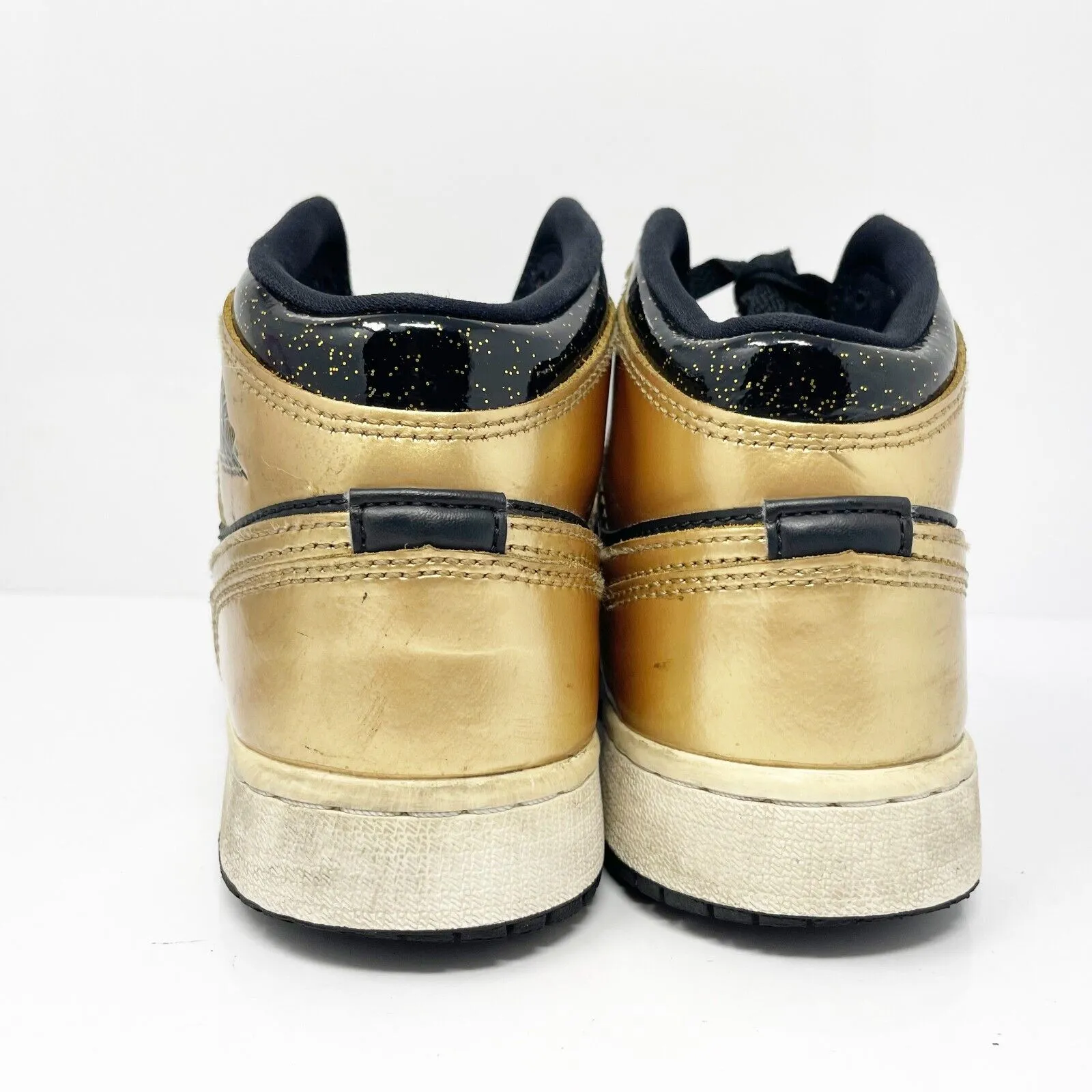 Nike Boys Air Jordan 1 Mid SE DR6967-071 Gold Basketball Shoes Sneakers Size 4Y