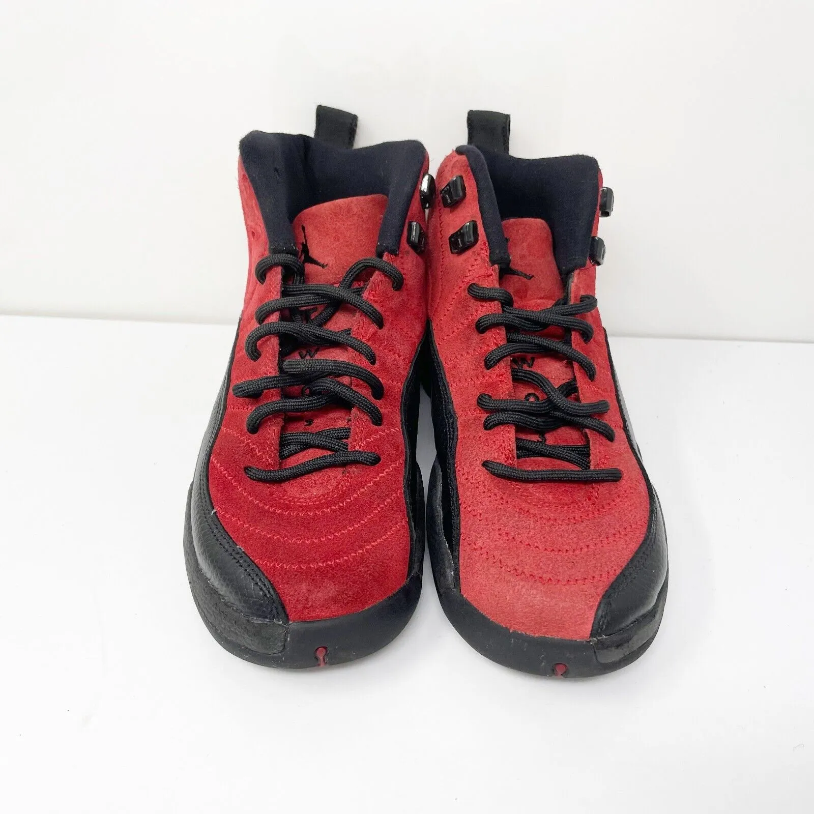 Nike Boys Air Jordan 12 153265-602 Red Basketball Shoes Sneakers Size 4Y