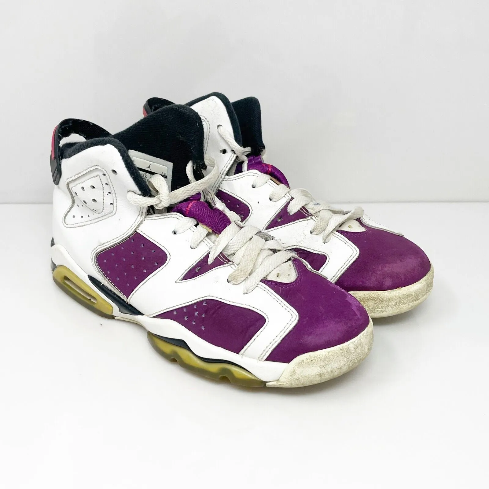 Nike Boys Air Jordan 6 543390-127 Purple Basketball Shoes Sneakers Size 5Y