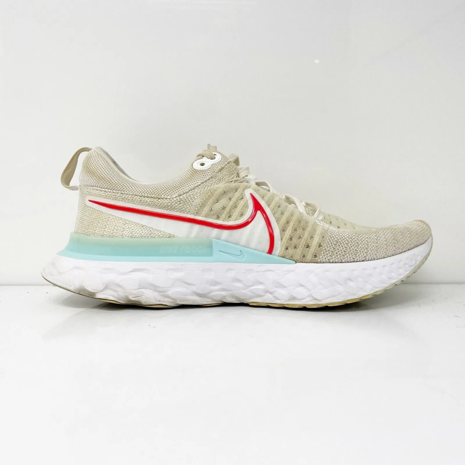 Nike Mens React Infinity Flyknit 2 CT2357-102 White Running Shoes Sneakers Sz 8