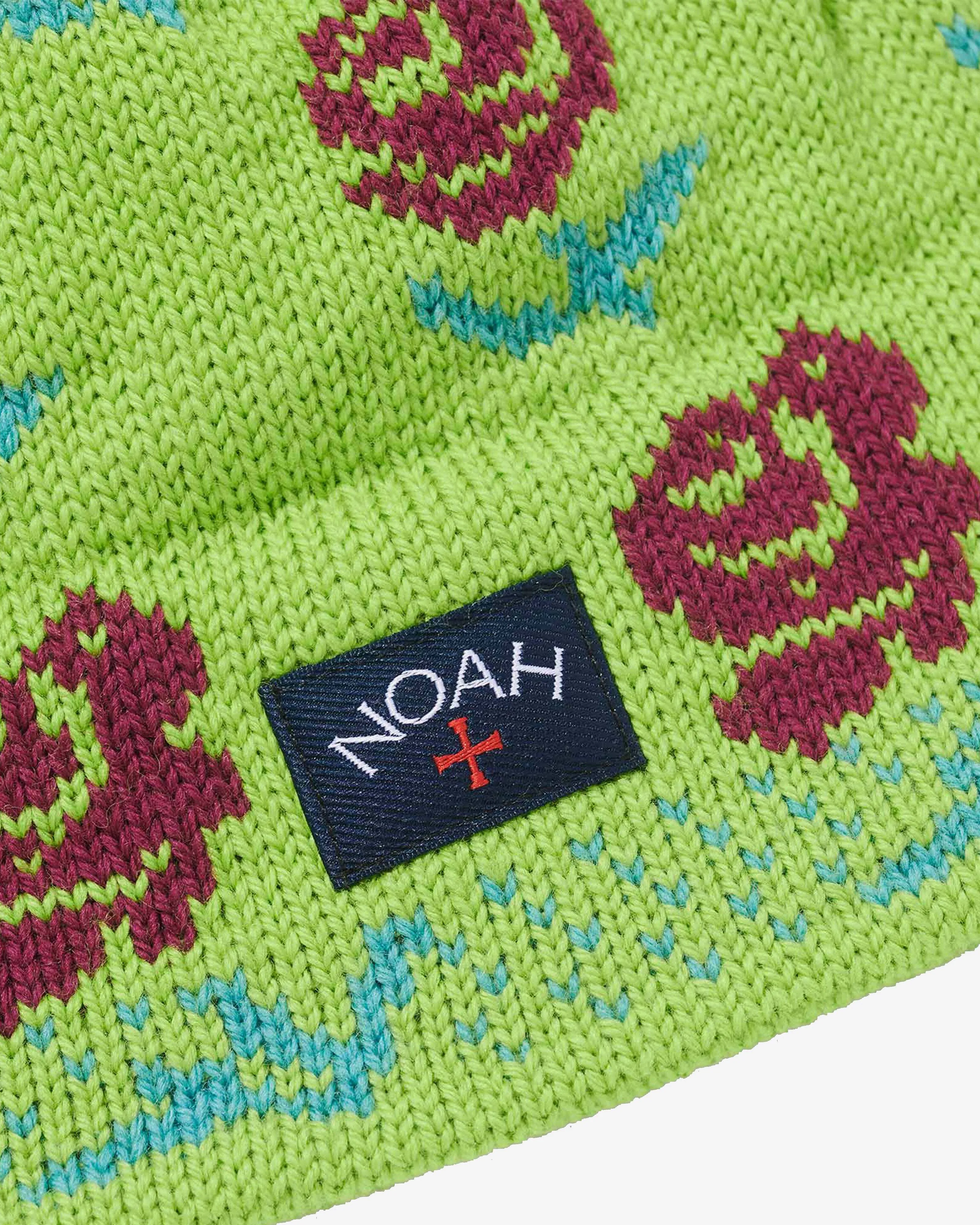 Noah Men’s Roses Beanie  Lime