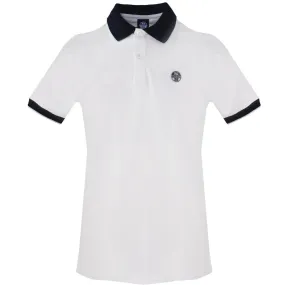 North Sails Contrast Collar White Polo