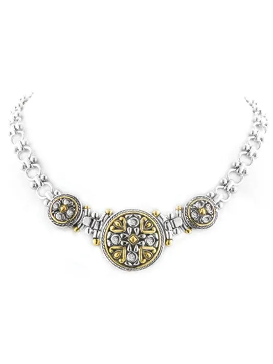 O-Link Collection Large Filigree CZ Necklace by John Medeiros