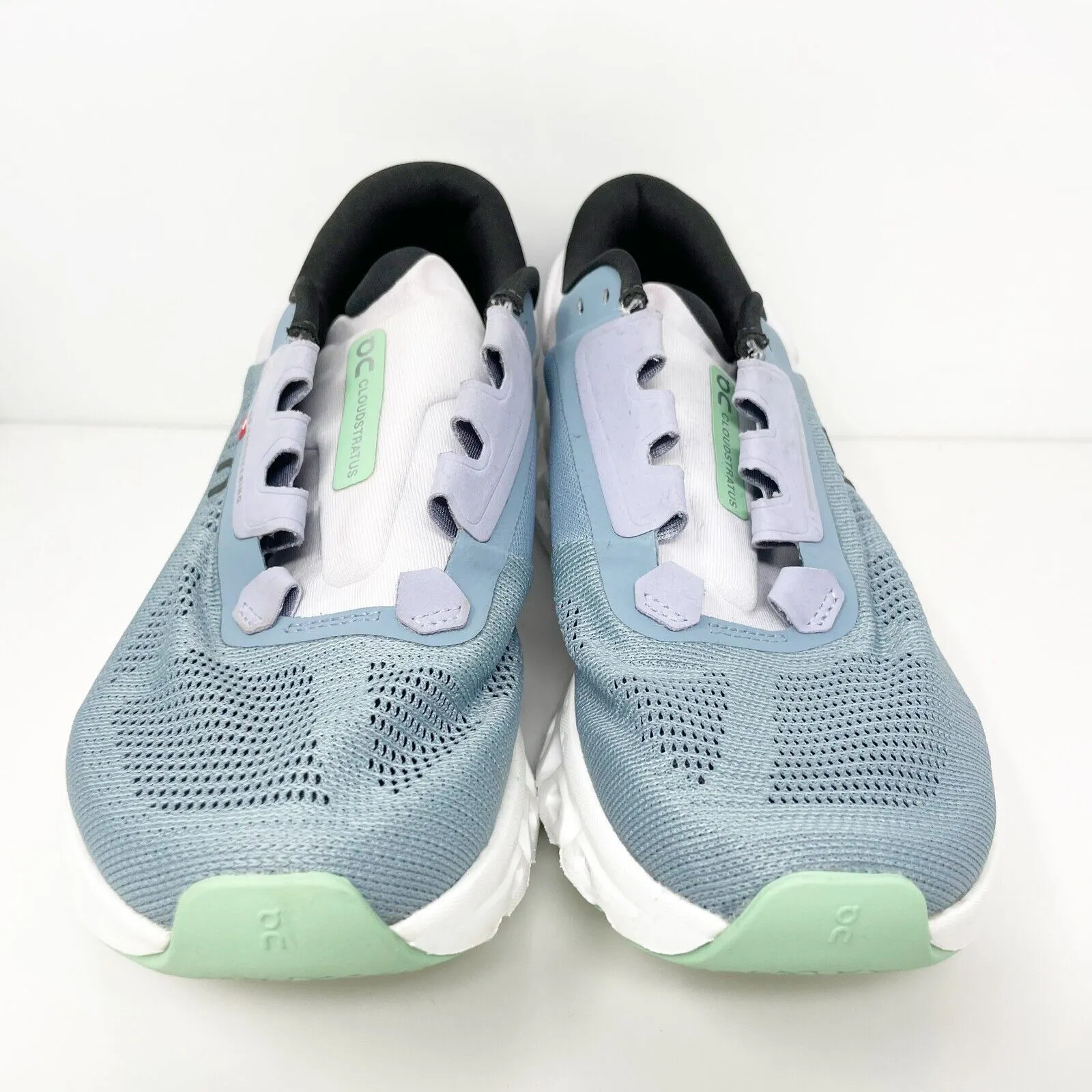 On Womens Cloudstratus 3 Blue Running Shoes Sneakers Size 7.5