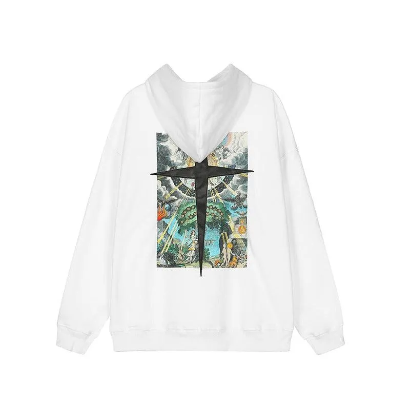 Painting Embroidered Hoodie