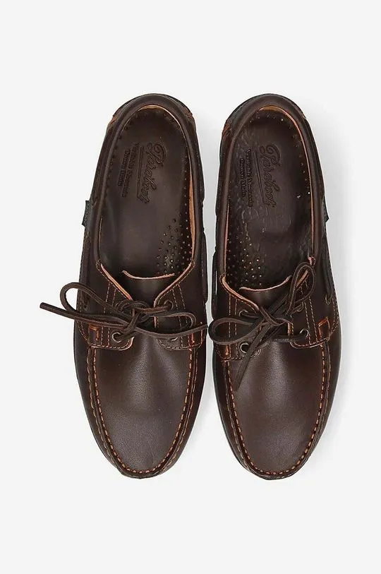 Paraboot leather loafers Barth men's brown color