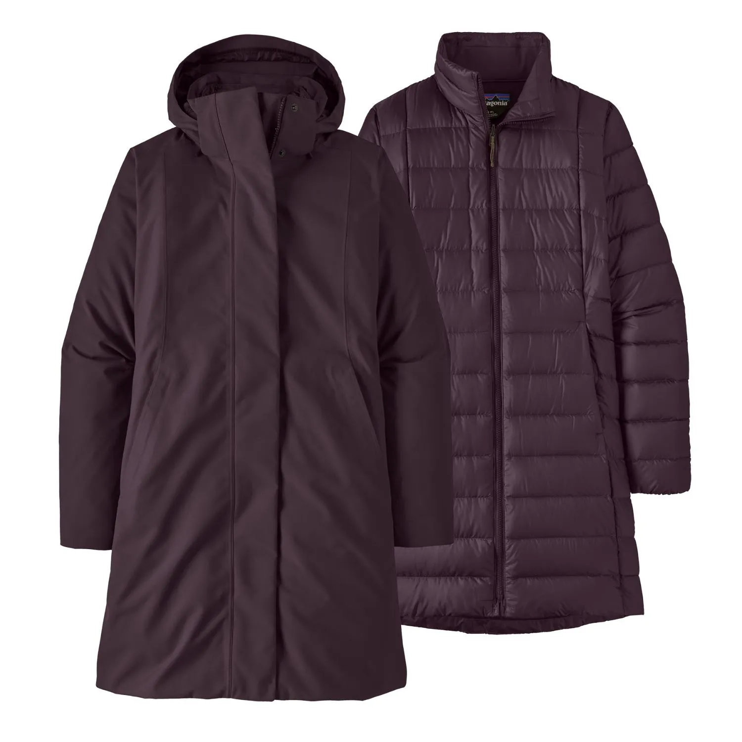 Patagonia Womens Tres 3-in-1 Obsidian Plum Parka Jacket