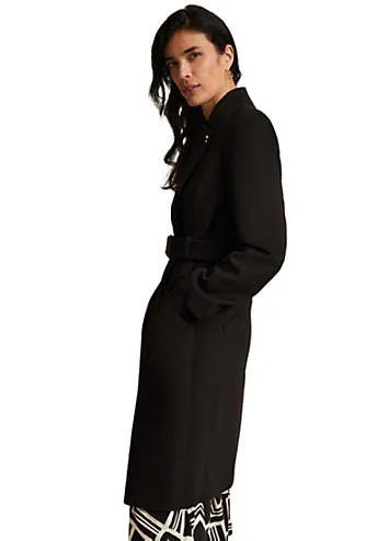 Phase Eight Susanna Black Wool Coat | Kaleidoscope