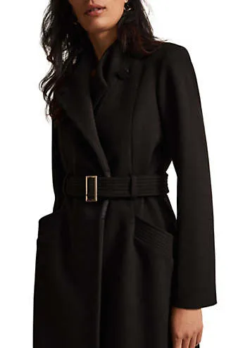 Phase Eight Susanna Black Wool Coat | Kaleidoscope