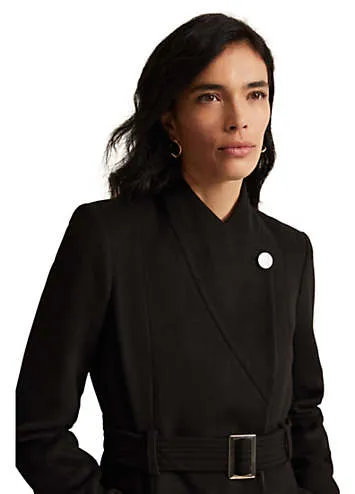 Phase Eight Susanna Black Wool Coat | Kaleidoscope