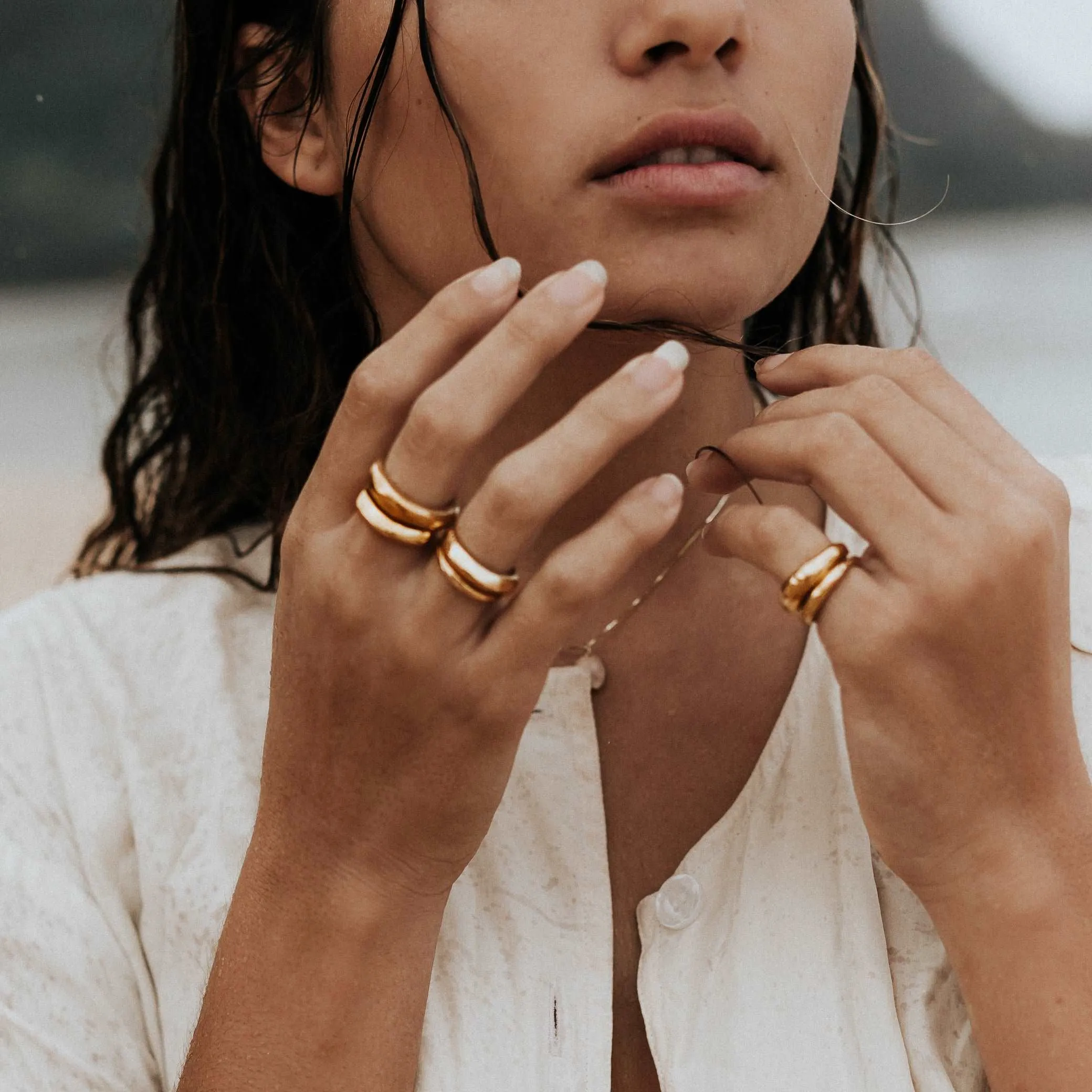 Pinky Ring | Forged by the Ocean // 14k gold