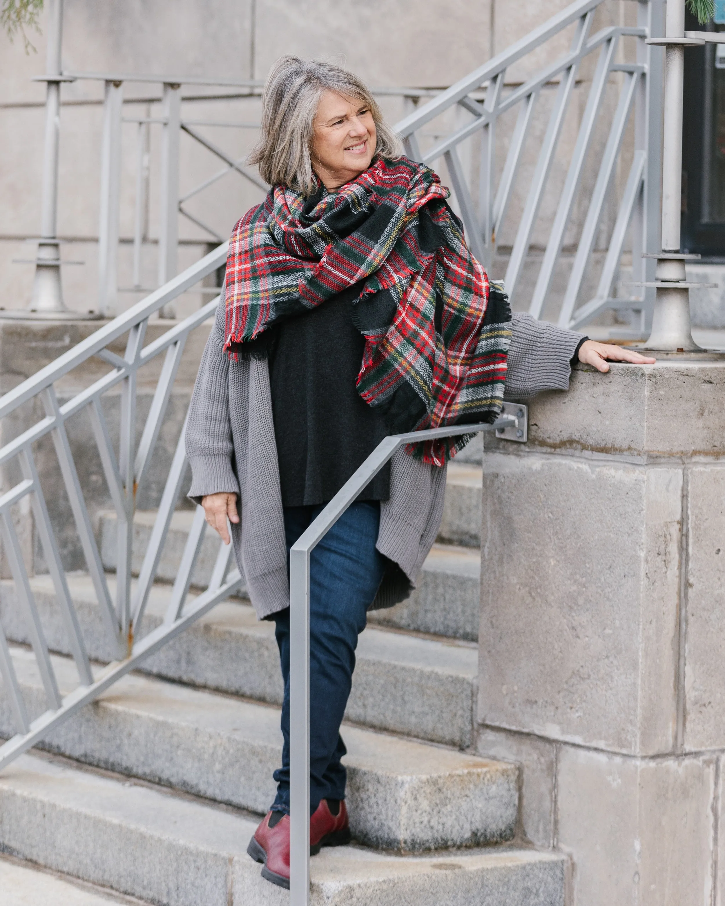 Plaid Blanket Scarf