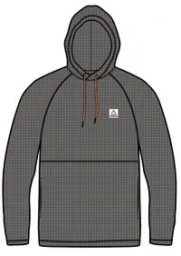 Point Recycled Grid Polar Fleece Hoodie - Charcoal