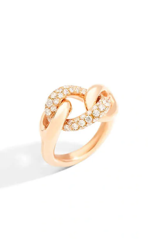 Pomellato Tango 18k Rose Gold Ring with Diamonds PAC1011O7000DB000