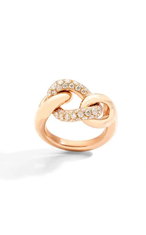 Pomellato Tango 18k Rose Gold Ring with Diamonds PAC1011O7000DB000