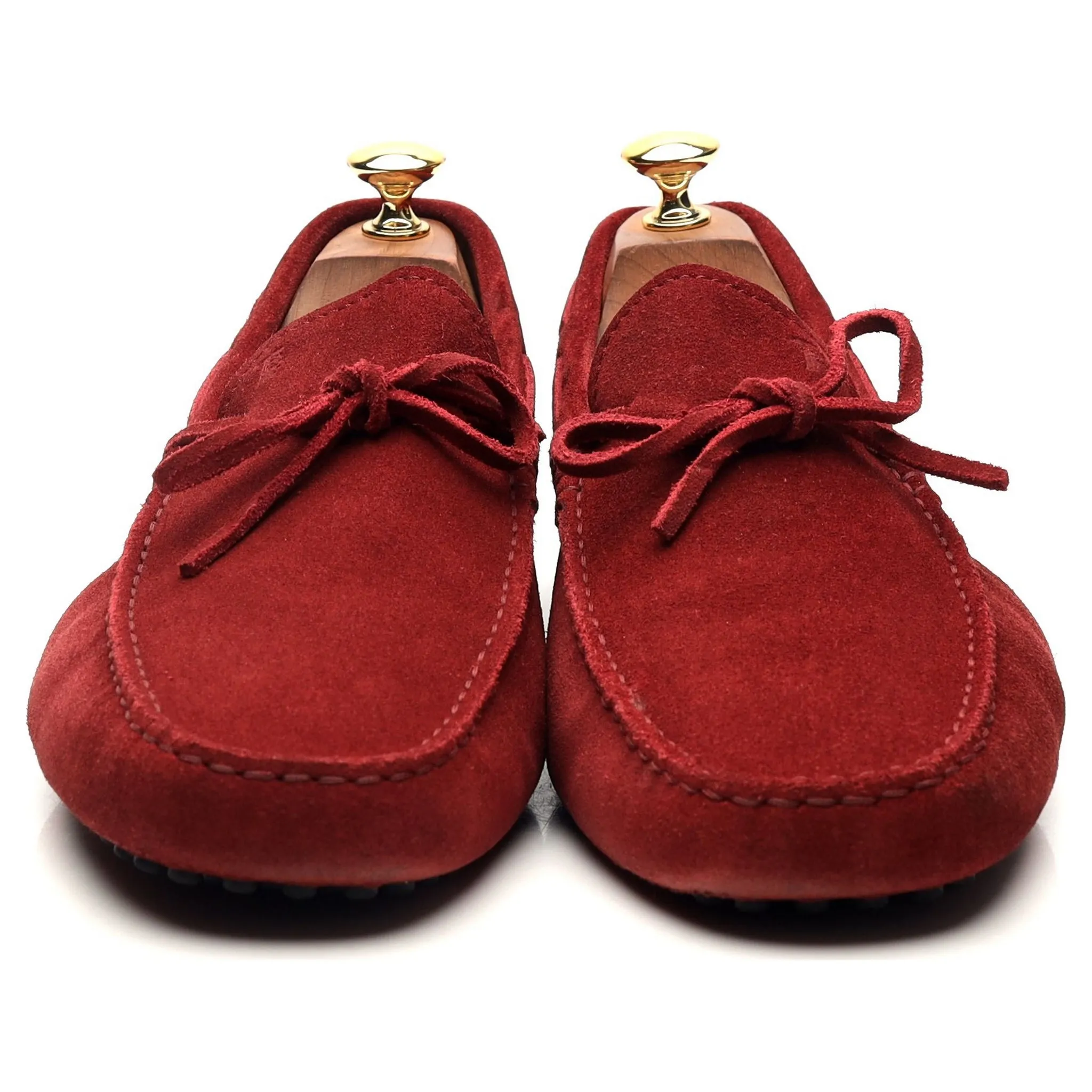 Red Suede Driving Loafers UK 10